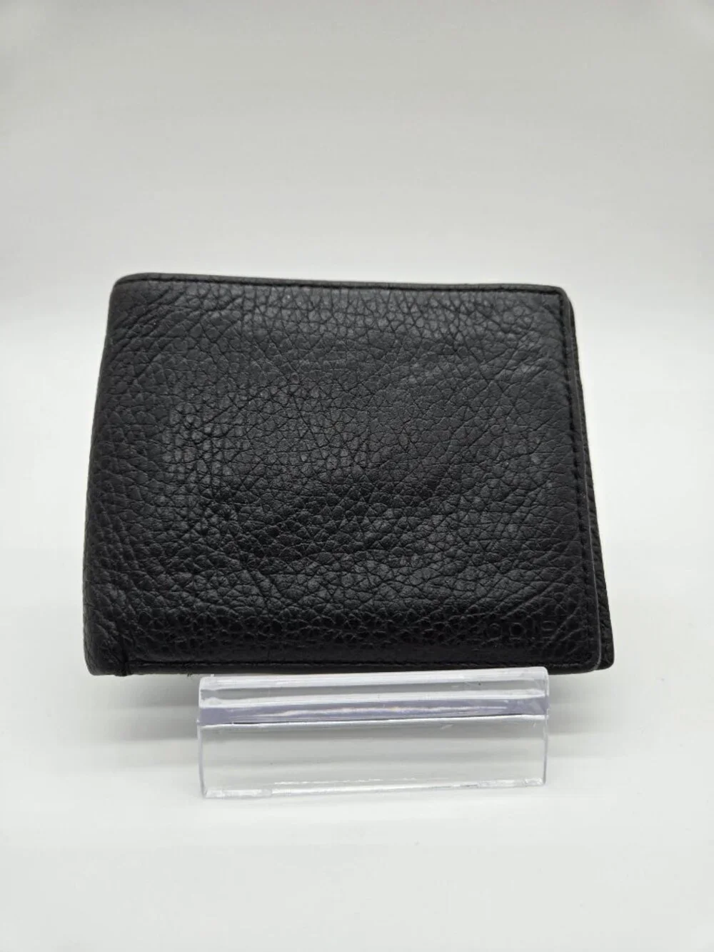 Lodis Black Italian Leather Men's Bifold Wallet Soft Pebbled Leather